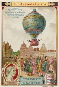 Premier vol libre des frères Montgolfier en montgolfière, 1783 - European School