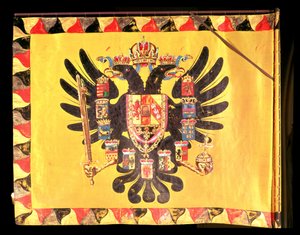Drapeau de la dynastie impériale des Habsbourg, vers 1700 - European School