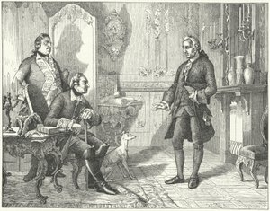 Frédéric le Grand de Prusse avec le poète Christian Furchtegott Gellert - European School