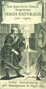 Frontispice de Magiae Naturalis Libri Viginti par Giovanni Battista della Porta, 1644 - European School