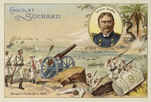 Général William Shafter et troupes américaines débarquant à Daiquiri, Cuba, Guerre hispano-américaine, 23 mai 1898 - European School