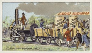 Locomotive Rocket de George Stephenson, 1830 - European School
