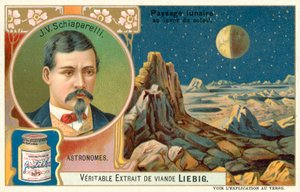 Giovanni Schiaparelli et la surface de la Lune au lever du soleil