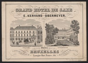 Grand Hôtel De Saxe, E Kervand-Obermeyer, Bruxelles - European School