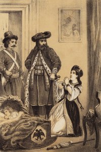 Gardes attendant que le jeune tsar Ivan VI de Russie se réveille - European School