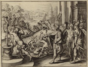 Ézéchias, roi de Juda, restaurant le Temple de Jérusalem et détruisant les idoles - European School