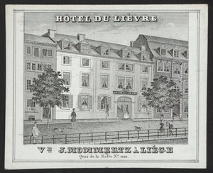 Hôtel du Lièvre, J Mommertz, Liège (gravure) - European School