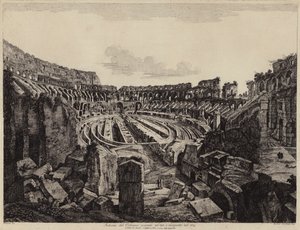 Intérieur du Colisée à Rome, excavé en 1813 et ouvert en 1814