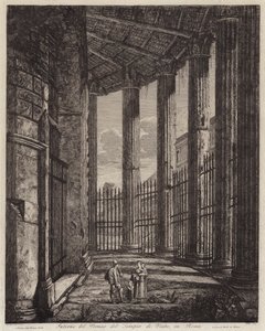 Intérieur du portique du Temple de Vesta, Rome, Italie - European School