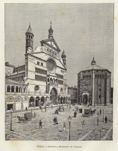 Italie - Cathédrale et baptistère de Crémone - European School