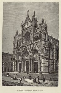 Italie - Façade de la cathédrale de Sienne - European School