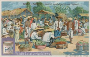 Marché de légumes à Jakarta