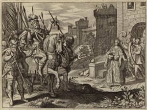 Jephthé accueilli par sa fille après avoir vaincu les Ammonites - European School