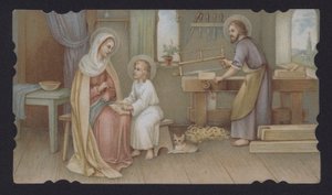 Jésus-Christ enfant avec sa mère, Marie, dans l