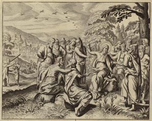 Jésus-Christ enseignant sur le sabbat (gravure) - European School