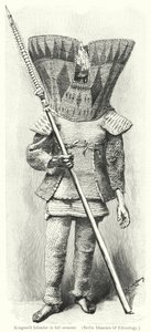 Insulaire de Kingsmill en armure complète (gravure) - European School