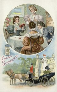 Dames dégustant du cacao Suchard - European School
