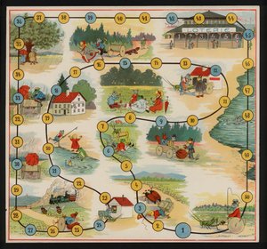 Le Voyage Amusant (lithographie en couleur) - European School