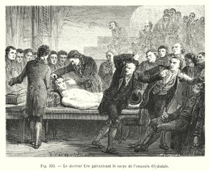 Le docteur Ure galvanisant le corps de l
