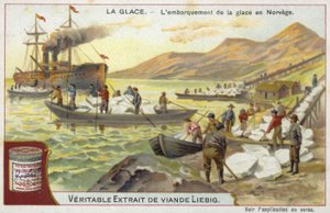 Chargement de glace sur un navire; Norvège - European School