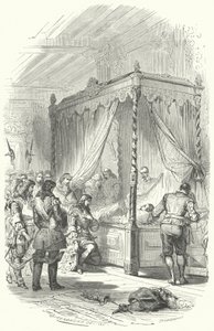 Louis XIV de France rendant hommage au corps de Jean V d