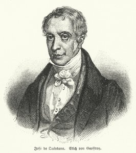 Manuel José Quintana, poète espagnol (lithographie) - European School