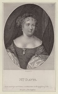 Mary Davis, actrice anglaise (gravure) - European School