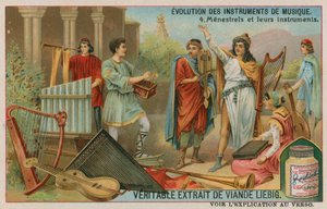Ménestrels médiévaux et leurs instruments - European School