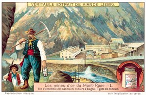 Mineurs et bâtiments miniers aux mines d