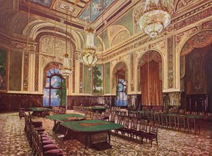 Monte-Carlo, La Nouvelle Salle (colour litho) - European School