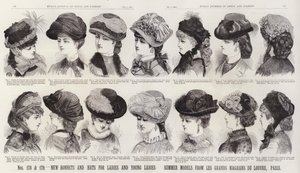 Nouveaux Bonnets et Chapeaux pour Dames et Jeunes Filles; Modèles d