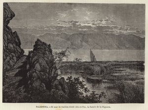 Palestine, La mer de Galilée depuis Ain-et-Tin, la source du Figuier - European School