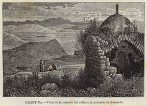 Palestine, Vue du sommet de la colline au nord-ouest de Nazareth