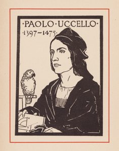 Paolo Uccello, artiste et mathématicien italien du Moyen Âge (lithographie)