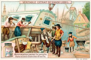 Pierre le Grand travaillant comme constructeur naval aux Pays-Bas - European School