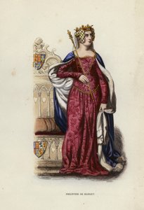 Philippine de Hainaut (gravure en couleur) - European School