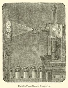 Microscope photoélectrique (gravure) - European School