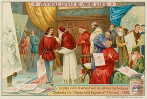 Le pape Jules II regarde des esquisses pour le Vatican - European School