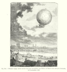 Premier voyage aérien exécuté dans une montgolfière, par Pilâtre de Rozier et le marquis d