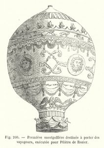 Première montgolfière destinée à porter des voyageurs, exécutée pour Pilâtre de Rozier - European School