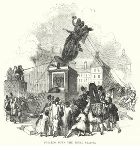 Démolition de la statue royale - European School