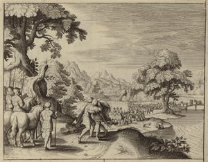 Réconciliation de Jacob et Ésaü (gravure) - European School
