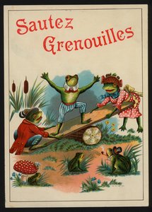 Sautez Grenouilles (lithographie en couleur) - European School