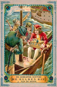 Scène des Voyages de Gulliver (chromolithographie) - European School