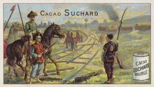 Chemin de fer coupé entre Tianjin et Pékin, Révolte des Boxers, 1900 - European School