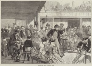 Croquis à Berlin, bal des ouvriers (gravure) - European School