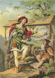 Blanche-Neige (lithographie en couleur) - European School