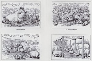 Caricature socialiste de 1895 sur différentes formes de gouvernement - European School