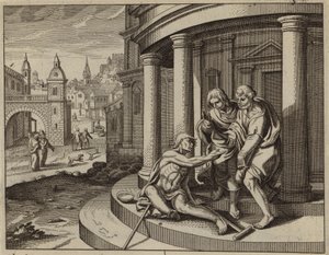 Saint Pierre guérissant un mendiant boiteux au nom de Jésus-Christ - European School