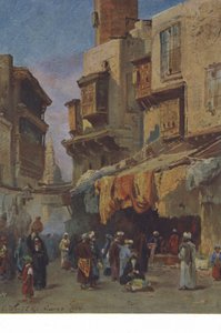 Scène de rue au Caire, Égypte - European School